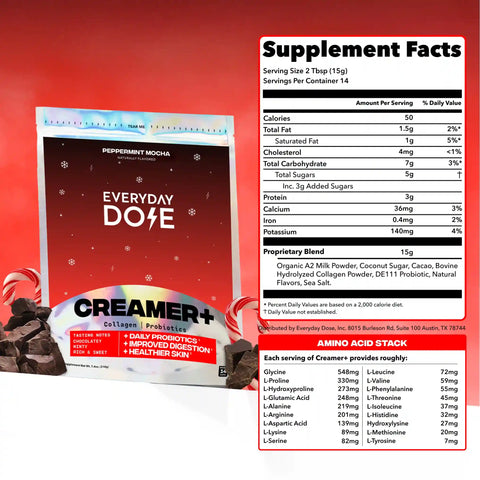 30 Servings of Coffee + FREE Starter Kit + FREE Peppermint Mocha Creamer+